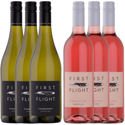 Spring Special: 3 First Flight Chardonnays and 3 First Flight Rosés for $120, including $1 freight, from Hawke's Bay, New Zealand